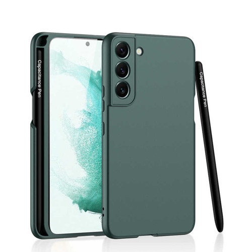 Galaxy S22 Plus Kılıf Kalemli Kıpta Kılıf - Koyu Yeşil