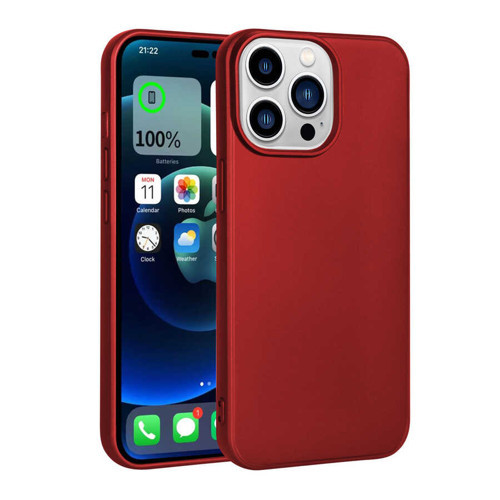 iPhone 14 Pro Max Kılıf Premier Silikon Kılıf - Kırmızı