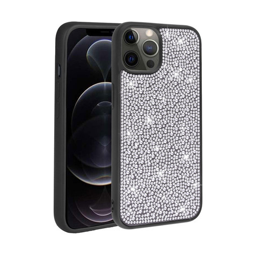iPhone 13 Pro Kılıf Parlak Taşlı Tasarım Ston Kılıf - Siyah
