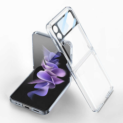 Galaxy Z Flip 4 Kılıf Kıpta Lensli Kılıf - Renksiz