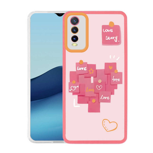 Vivo Y20S Kılıf M-Fit Desenli Kılıf - Love Story No2