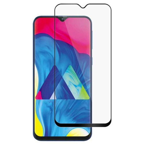Galaxy M10S Kenarları Kırılmaya Dayanıklı Cam Ekran Koruyucu - Siyah