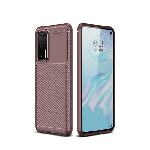 Huawei P40 Kılıf Negro Silikon Kılıf - Kahverengi