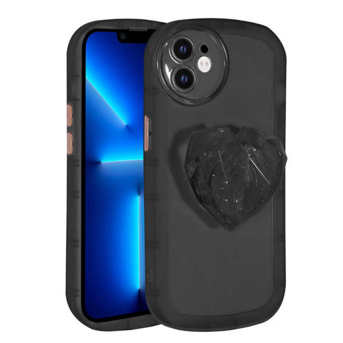 iPhone 11 Kılıf Kamera Korumalı Pop Soketli Renkli Ofro Kılıf - Siyah