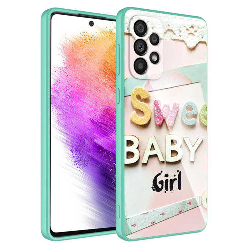 Galaxy A73 Kılıf Kamera Korumalı Desenli Sert Silikon Epoksi Kılıf - NO5