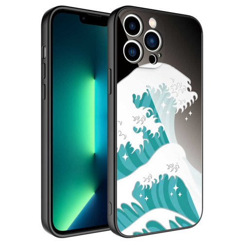 iPhone 12 Pro Kılıf Kamera Korumalı Desenli Sert Silikon Epoksi Kılıf - NO9