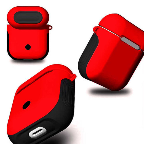 Airpods Kılıf Shockproof Silikon - Kırmızı