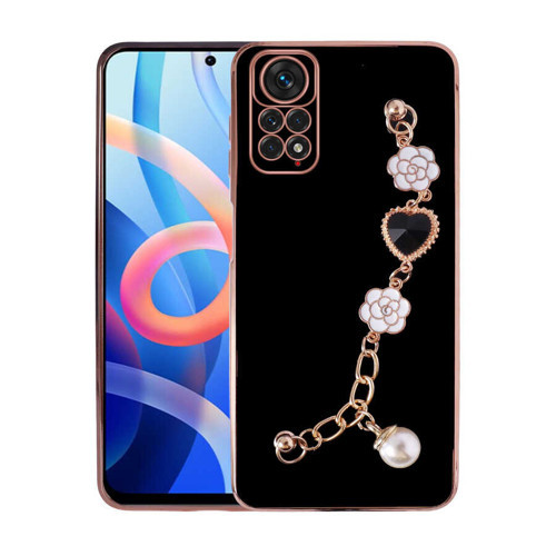 Xiaomi Redmi Note 11S Global Kılıf El Tutamaçlı Kamera Korumalı Taka Silikon Kılıf - Siyah
