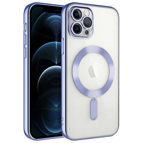 iPhone 11 Pro Kılıf Kamera Korumalı M-safe Wireless Şarj Özellikli Demre Kılıf - Lila