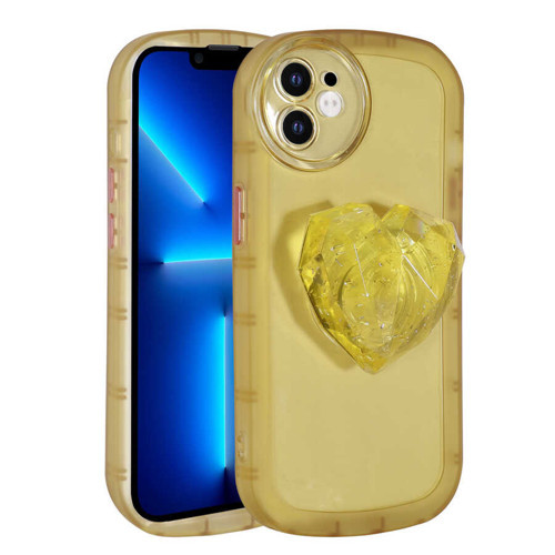iPhone 11 Kılıf Kamera Korumalı Pop Soketli Renkli Ofro Kılıf - Sarı
