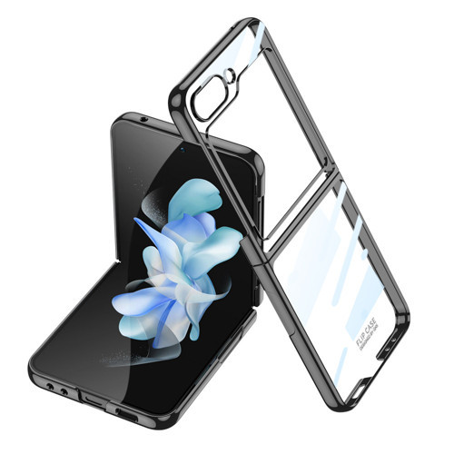 Galaxy Z Flip 5 Kılıf Kıpta Lensli Kılıf - Siyah