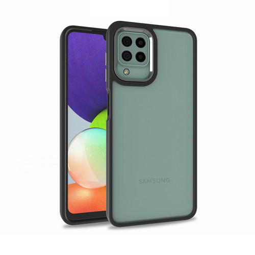 Galaxy A12 Kılıf Flora Kılıf - Siyah