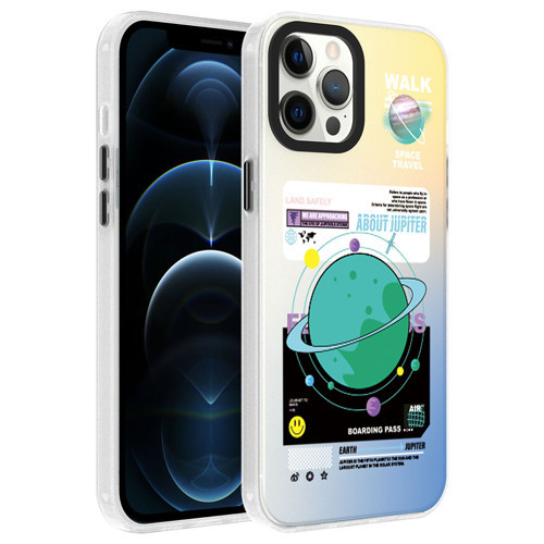 iPhone 12 Pro Max Kılıf Desenli Dragon Sert Kılıf - Gezegen