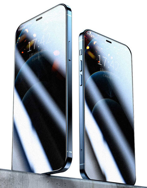 iPhone 14 Pro Rika Premium Privacy Temperli Cam Ekran Koruyucu - Siyah