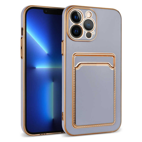 iPhone 12 Pro Max Kılıf Bark Kartlıklı Kılıf - Lila