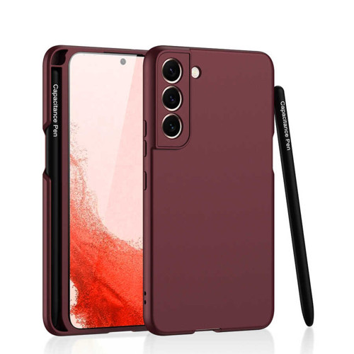 Galaxy S22 Plus Kılıf Kalemli Kıpta Kılıf - Mürdüm