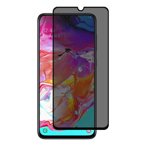 Galaxy A70 5D Privacy Cam Ekran Koruyucu - Siyah