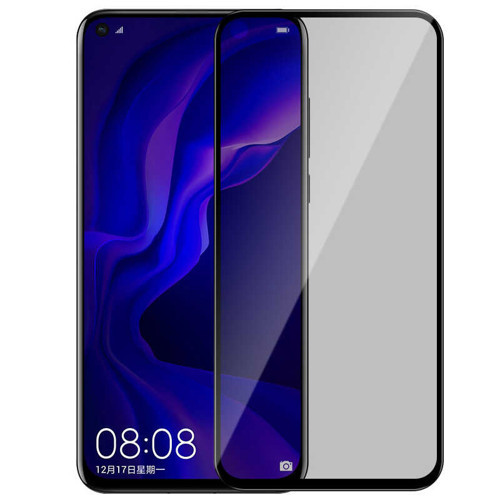Oppo Reno 4 Lite New 5D Privacy Temperli Ekran Koruyucu - Siyah