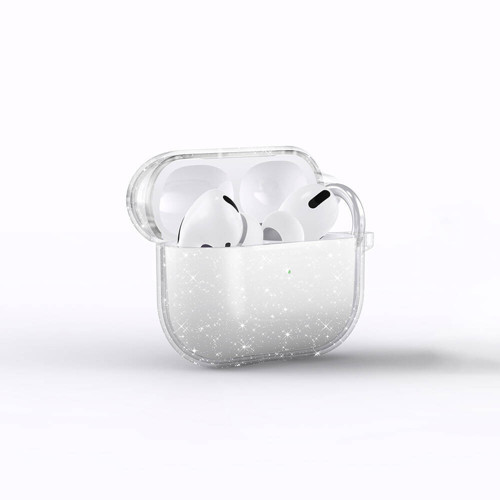 Airpods 3. Nesil Allstar Airbag 32 Parlayan Simli Saydam Renkli Kılıf - Şeffaf