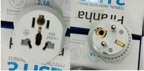 AMERİKAN İNGİLİZ FİŞ ADAPTÖR ÇEVİRİCİ 16A 250V NK-605K (2818)