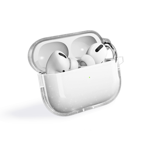 Airpods Pro 2 Allstar Airbag 32 Parlayan Simli Saydam Renkli Kılıf - Şeffaf