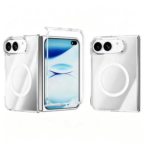 Apple iPhone Duo Kılıf M-safe Şarj Özellikli Şeffaf Kamera Çerçeveli Porto Kapak