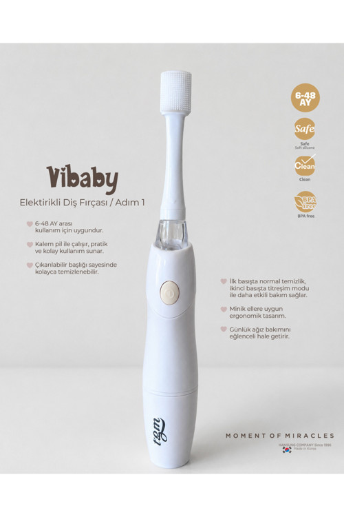 VİBABY Elektrikli Diş Fırçası (Adım 1) – 6-48 Ay