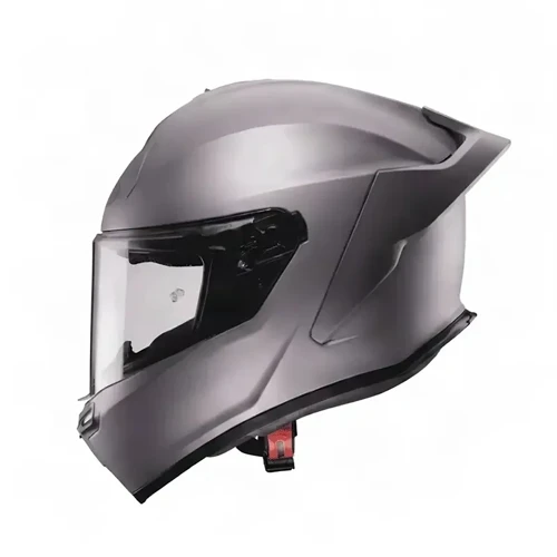 Motosiklet Kaskı Full Face Roxter Mat Gri İridium Ayna ve Şeffaf Vizörlü Motorcu Kask