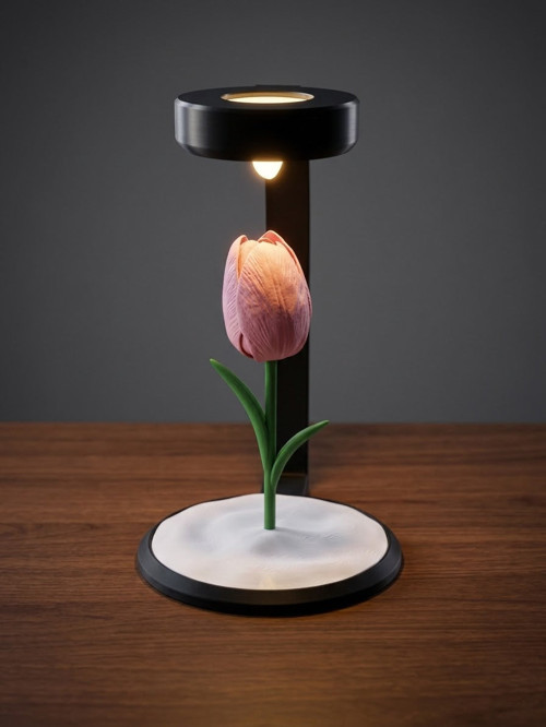 MOONLAMP Pembe Lale Dekoratif Hediyelik Lamba