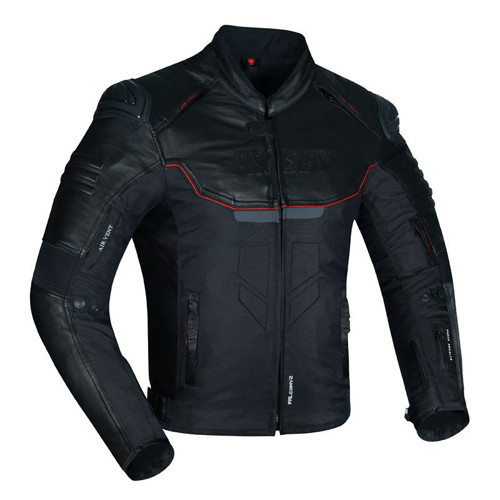 Falcon Motosiklet Montu 4 Mevsim Maxdura 600-D Dayanıklı Kumaş Deri Motorcu Mont Black