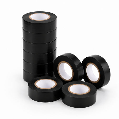 Siyah PVC İzole Elektrik Bandı 19mm x 9m - 10'lu Ekonomik Paket