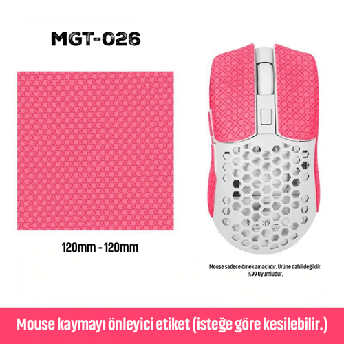 Mouse Tape Kaydırmaz Etiket – Kesilebilir Yapışkanlı Mouse Kayma Önleyici Bant 150×110 mm MGT-026