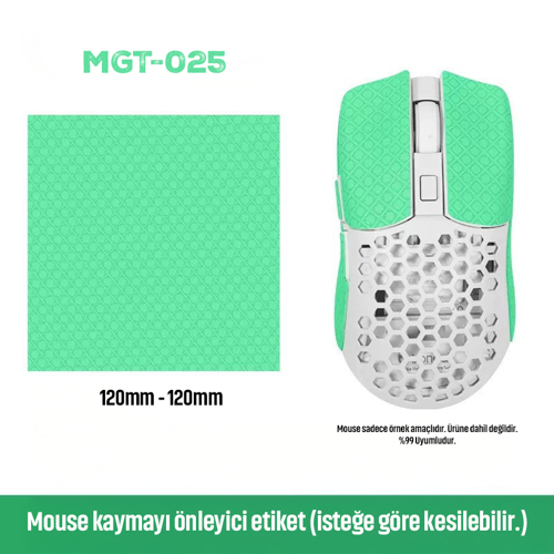 Mouse Tape Kaydırmaz Etiket – Kesilebilir Yapışkanlı Mouse Kayma Önleyici Bant 150×110 mm MGT-025