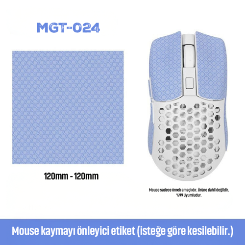 Mouse Tape Kaydırmaz Etiket – Kesilebilir Yapışkanlı Mouse Kayma Önleyici Bant 150×110 mm MGT-024