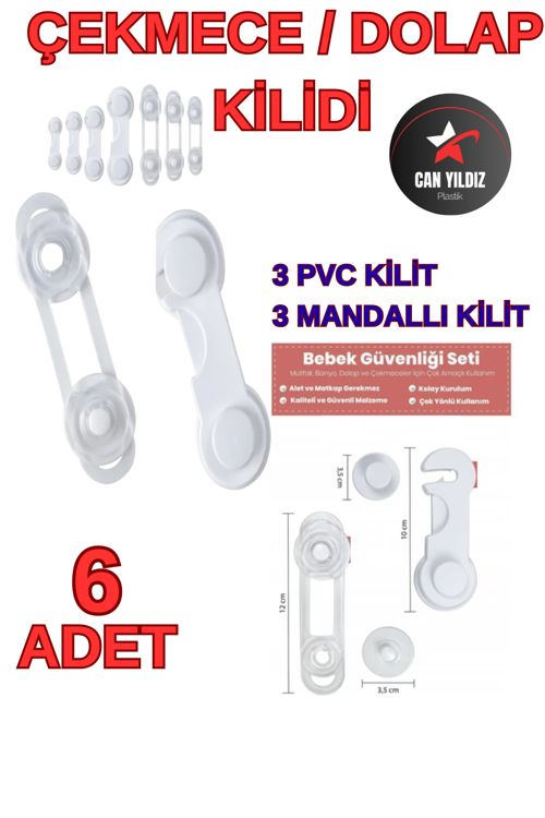 Çocuk Bebek Güvenlik Çok Amaçlı Kilit ve Mandallı Kilit