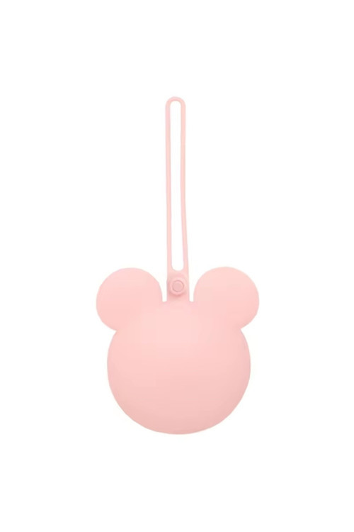 Mickey Mouse Silikon Emzik Kutusu - Emzik Saklama Kabı - Hijyenik ve Askılı Tasarım(Pembe)