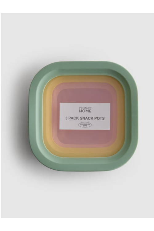 Primark Home Pastel Renkli 3'lü Saklama Kabı