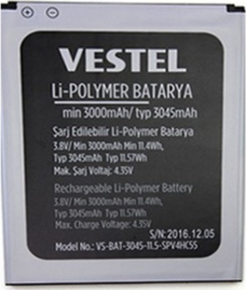 Vestel Venüs V3 5580 Pil -Batarya 3000 mAh