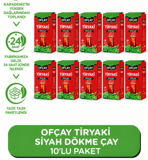 Tiryakisine Dökme Siyah Çay 1000Gr 10 Adet
