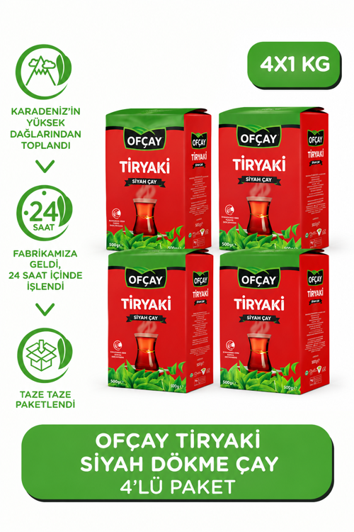 Tiryakisine Dökme Çay 1 kg x 4 Adet