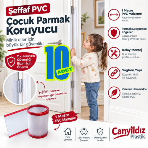 Çocuk Bebek Parmak Koruyucu Kapı Menteşe Parmak Koruyucu 10 Adet