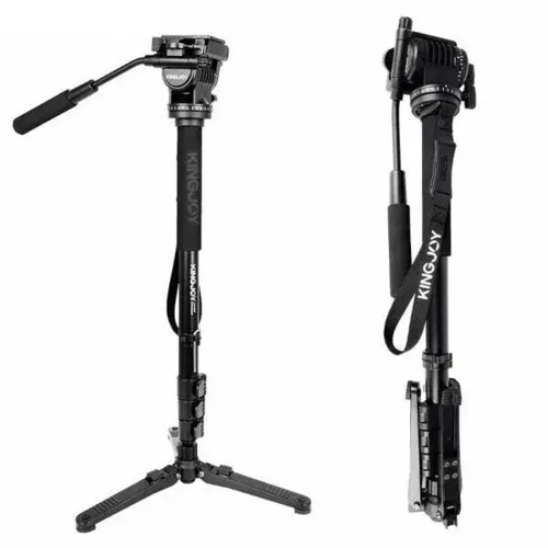 MP208F Monopod + VT-1510 Video Kamera Tripod Başliği + M3 360° Dönebilen Monopod Tabani