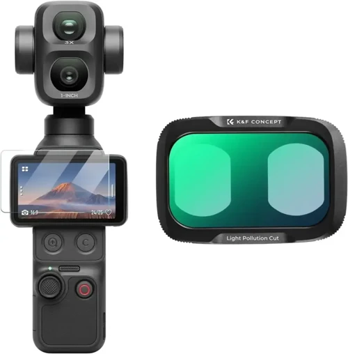 Dji Osmo Pocket 4P İçin Işık Kirliliği Önleyici Filtre (Anti-Light Pollution) (Metal)