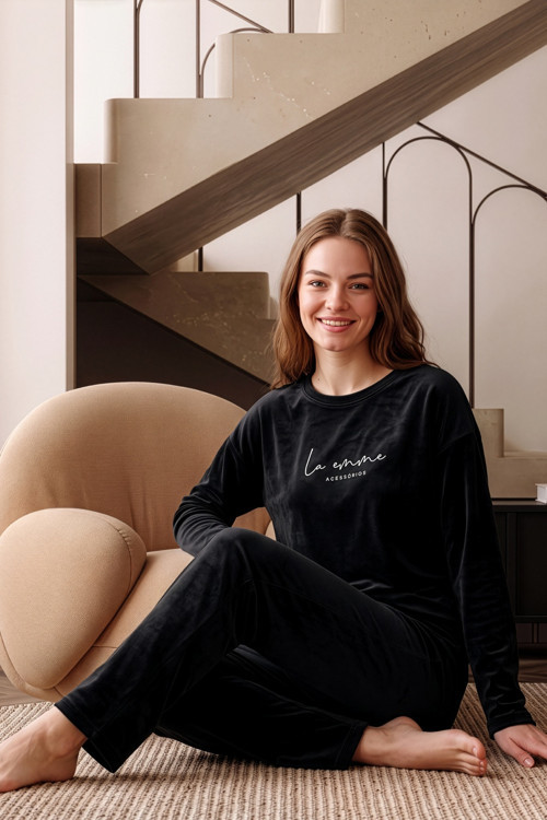 Kışlık Kadın Kadife Pijama Takımı - Süper Soft Serisi
