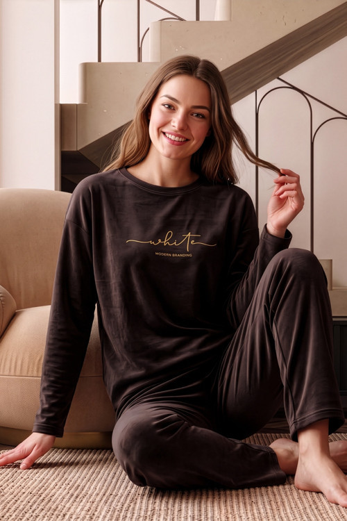 Kışlık Kadın Kadife Pijama Takımı - Süper Soft Serisi