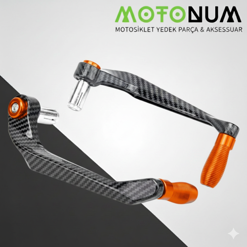 Sym Joymax Z 250 Manet Koruma Karbon Desenli-Turuncu Dekorlu-Mkm22892