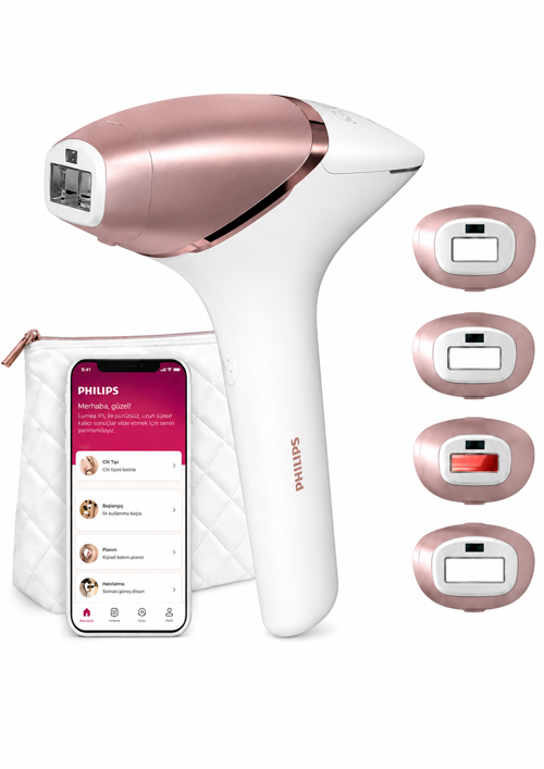Lumea Philips Lumea IPL Hair Removal 9900 BRP958 Lazer Epilasyon Cihazı 4 Akıllı Başlık Özellikleri Beyaz - Bronz Renk (İthalatçı Garantili)