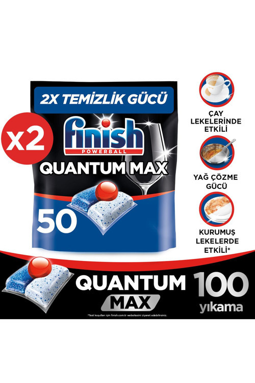 Quantum Max Bulaşık Makinesi Deterjanı Kapsül Tablet 100 Adet (2x50)