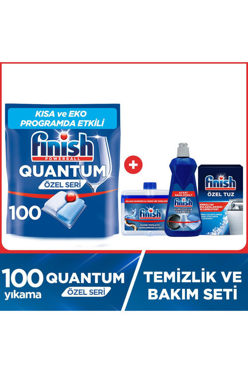 Quantum Özel Seri Bulaşık Makine Deterjanı 100 Adet+Temizlik Bakım Seti