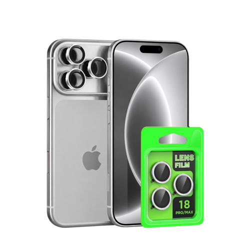 Apple iPhone 18 Pro Raze Metal Kamera Lens - Gümüş